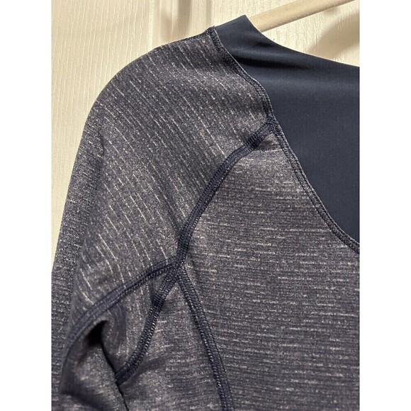 Lululemon Turn It Up Long Sleeve Top Thumbholes Heathered Inkwell Women’s 4 Blue - Picture 9 of 16